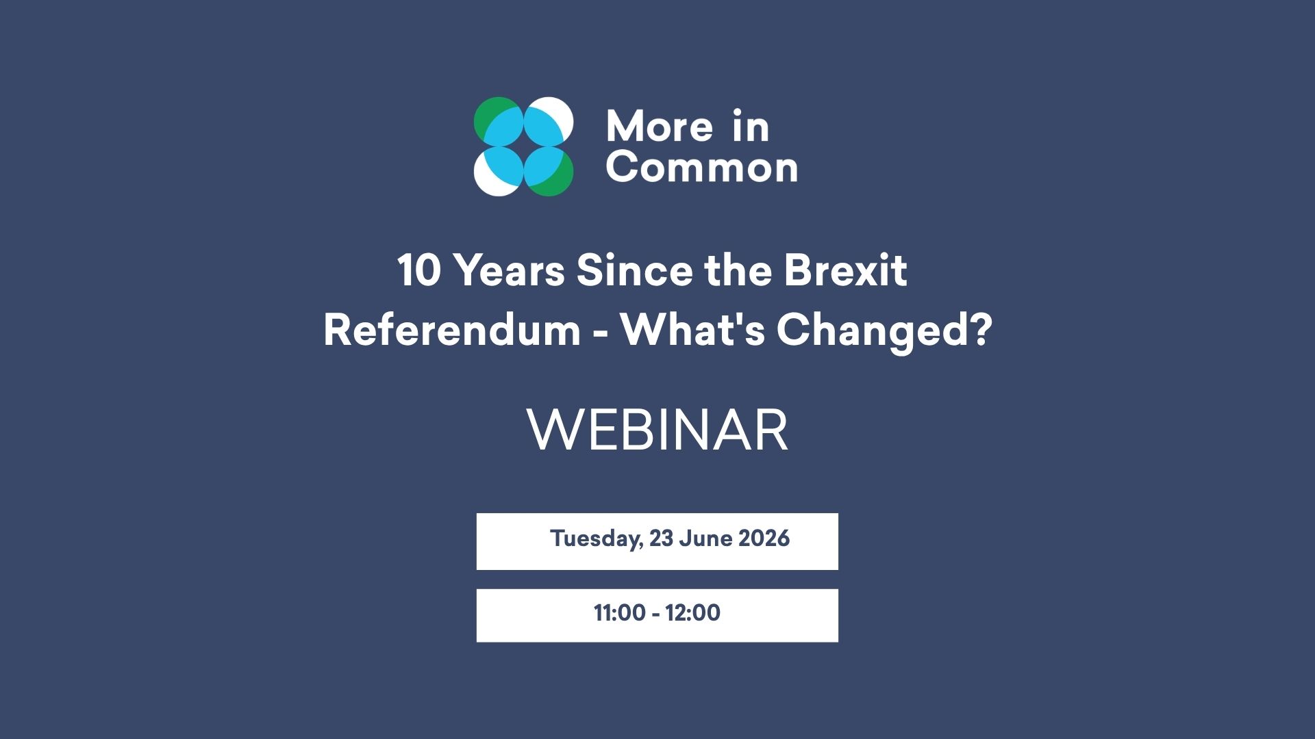 10 Years Since the Brexit Referendum - What's Changed? - More In Common
